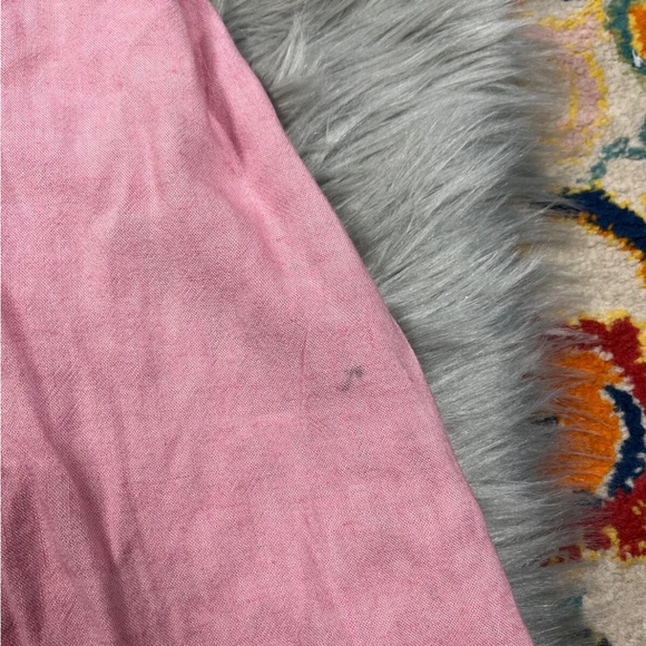 Free People String Of Hearts Maxi Dress Smocked Buttondown Cutout Pink - Picture 13 of 15